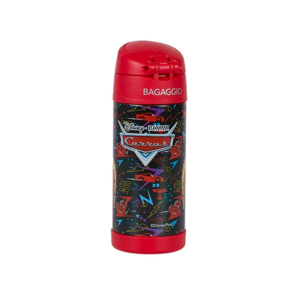 Foto 4 de Garrafa Térmica Escolar 320 ml Carros U / Vermelho