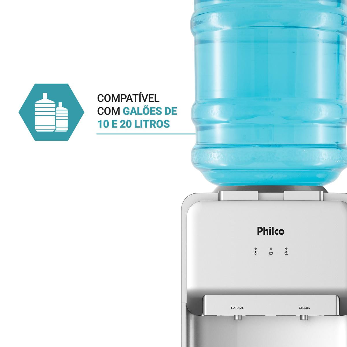 Foto 5 de Bebedouro Philco 20L Água Gelada e Natural com Compressor PBE18 110
