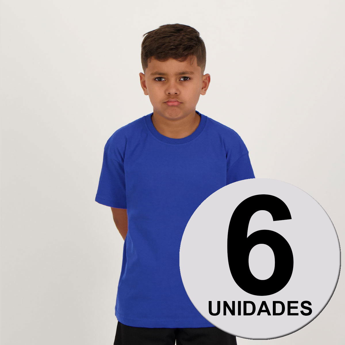 Kit 6 Camisetas Dras Basica Juvenil Royal