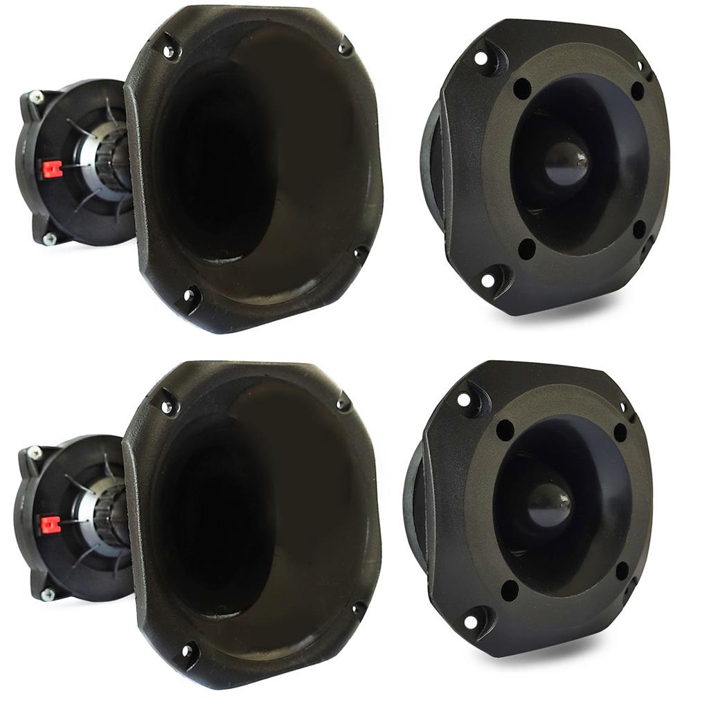 Kit 2 Driver Corneta Curta 2 Super Tweeter Tuiter 100w Hiken
