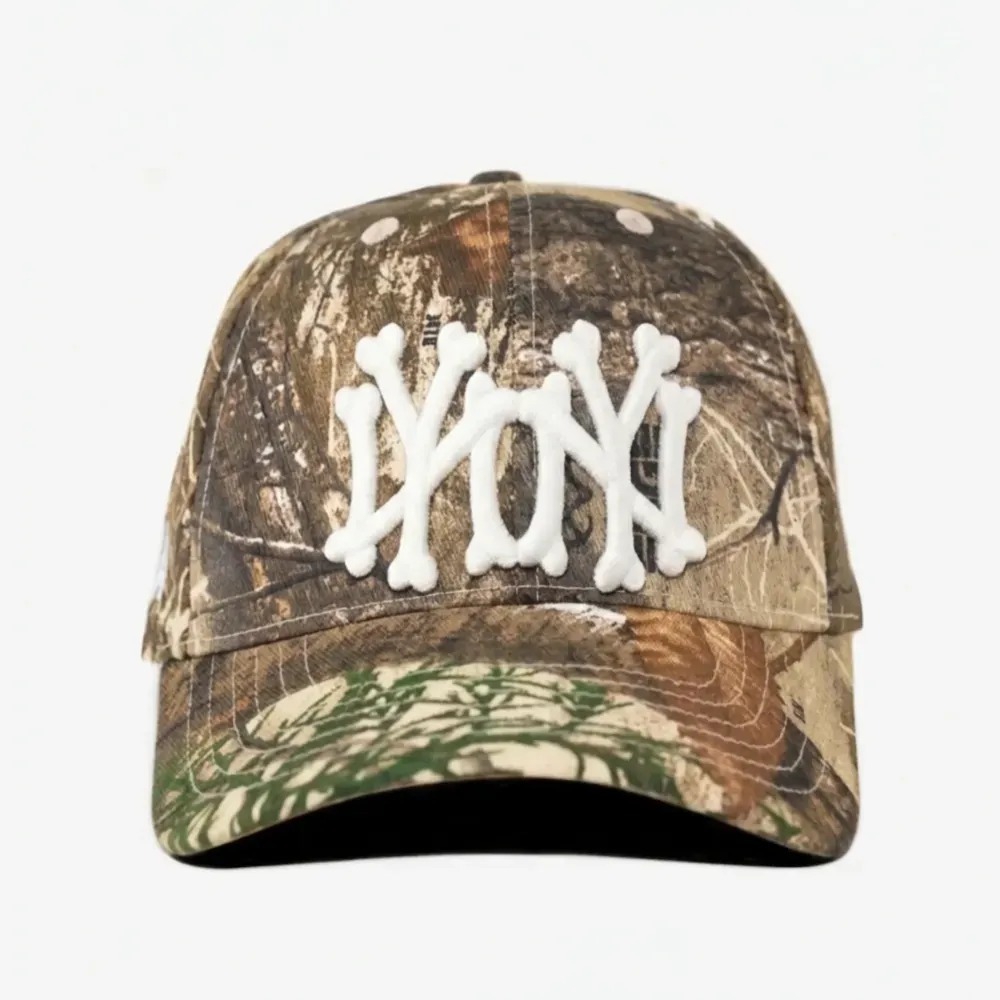 Boné oMA Studios NY NY Bones Curved Brim Realtree — Único, Novo