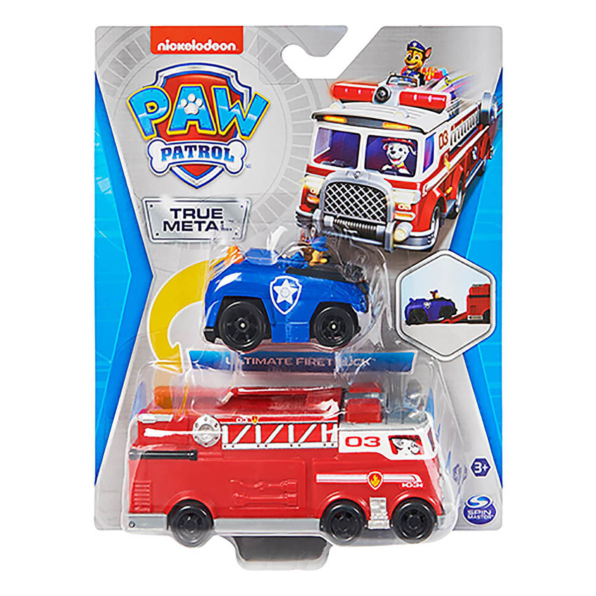 2 Carrinhos Chase E Marshall Aclopável - Patrulha Canina