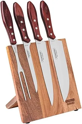 KIT CHURRASCO INOX 5PC PLENUS MARROM TRAMONTINA