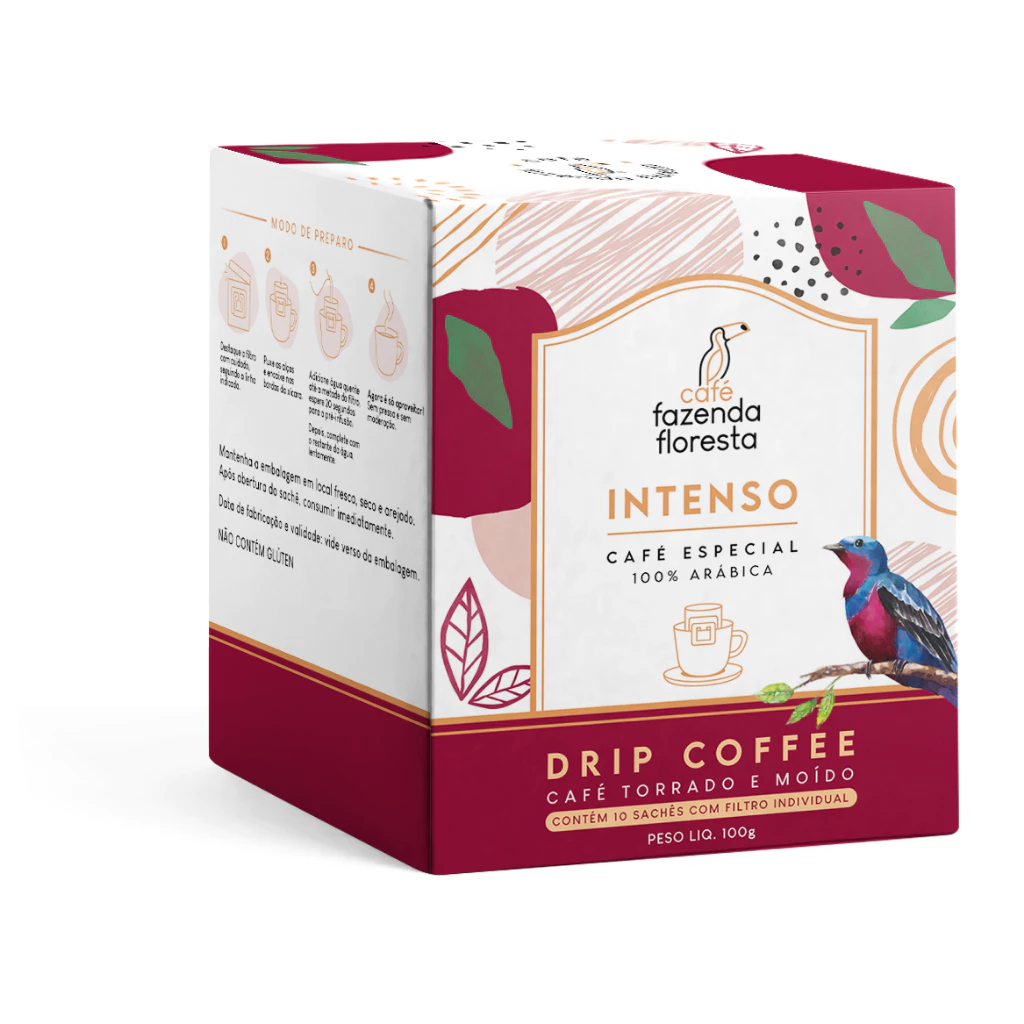 Drip Coffee Café Fazenda Floresta Intenso - caixa com 10 unidades