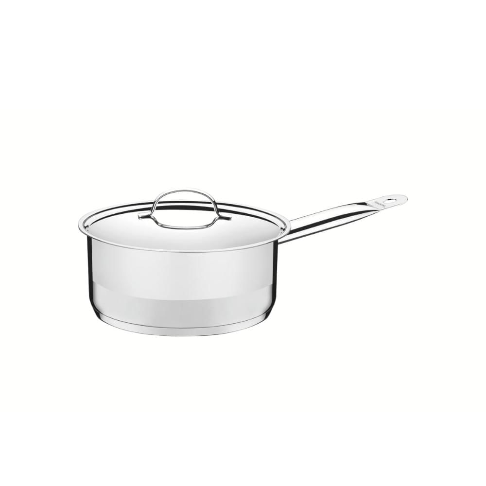 Panela Tramontina Professional Aço Inox 1,4 L com Tampa Plana e Fundo Triplo 16 cm