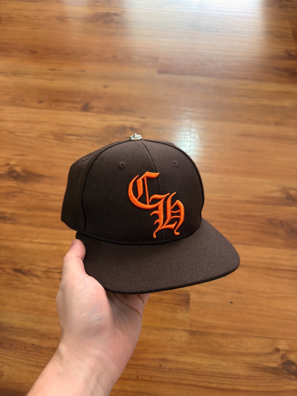 Boné Chrome Hearts CH Baseball Brown Orange — Único, Novo
