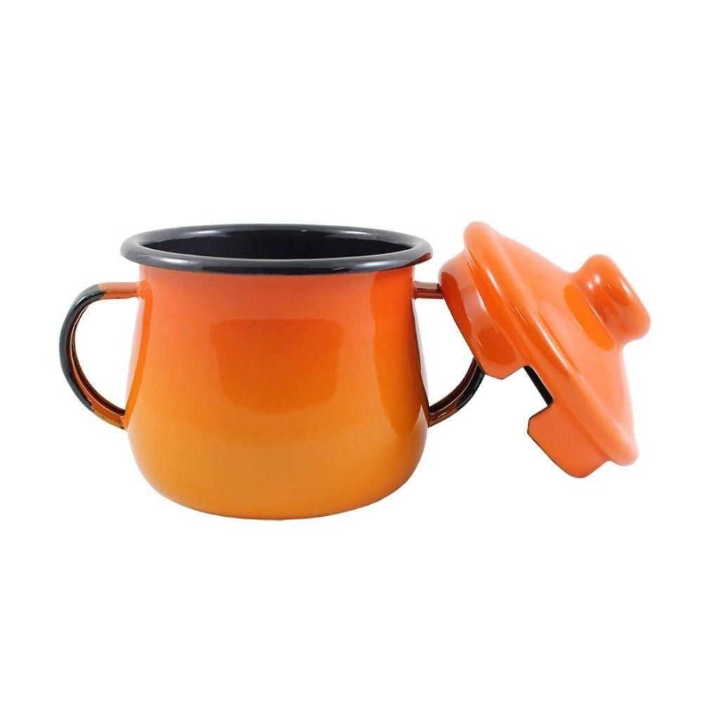Foto 3 de Açucareiro Esmaltado Laranja 380 Ml Ewel