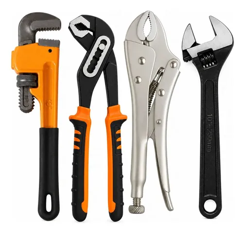 Kit 10 Pol Chave Inglesa Alicate Bomba Grifo Alicate Pressão