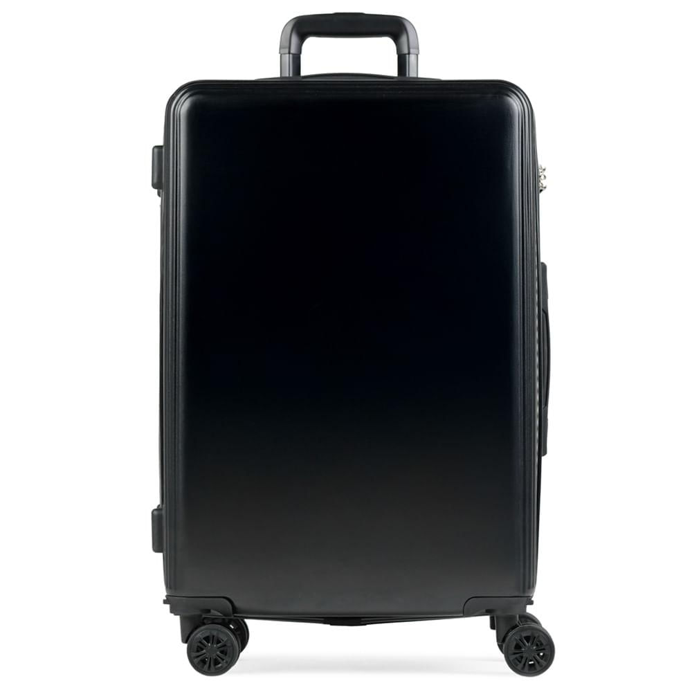 Mala de Viagem Grande 32kg ABS 4 Rodas My Way Preta G / Preto