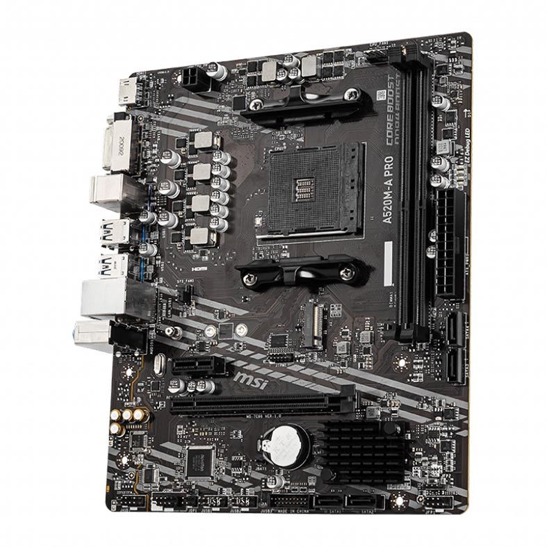 Foto 4 de Placa Mae MSI A520M-A PRO, DDR4, Socket AM4, M-ATX, Chipset AMD A520, A520M-A PRO