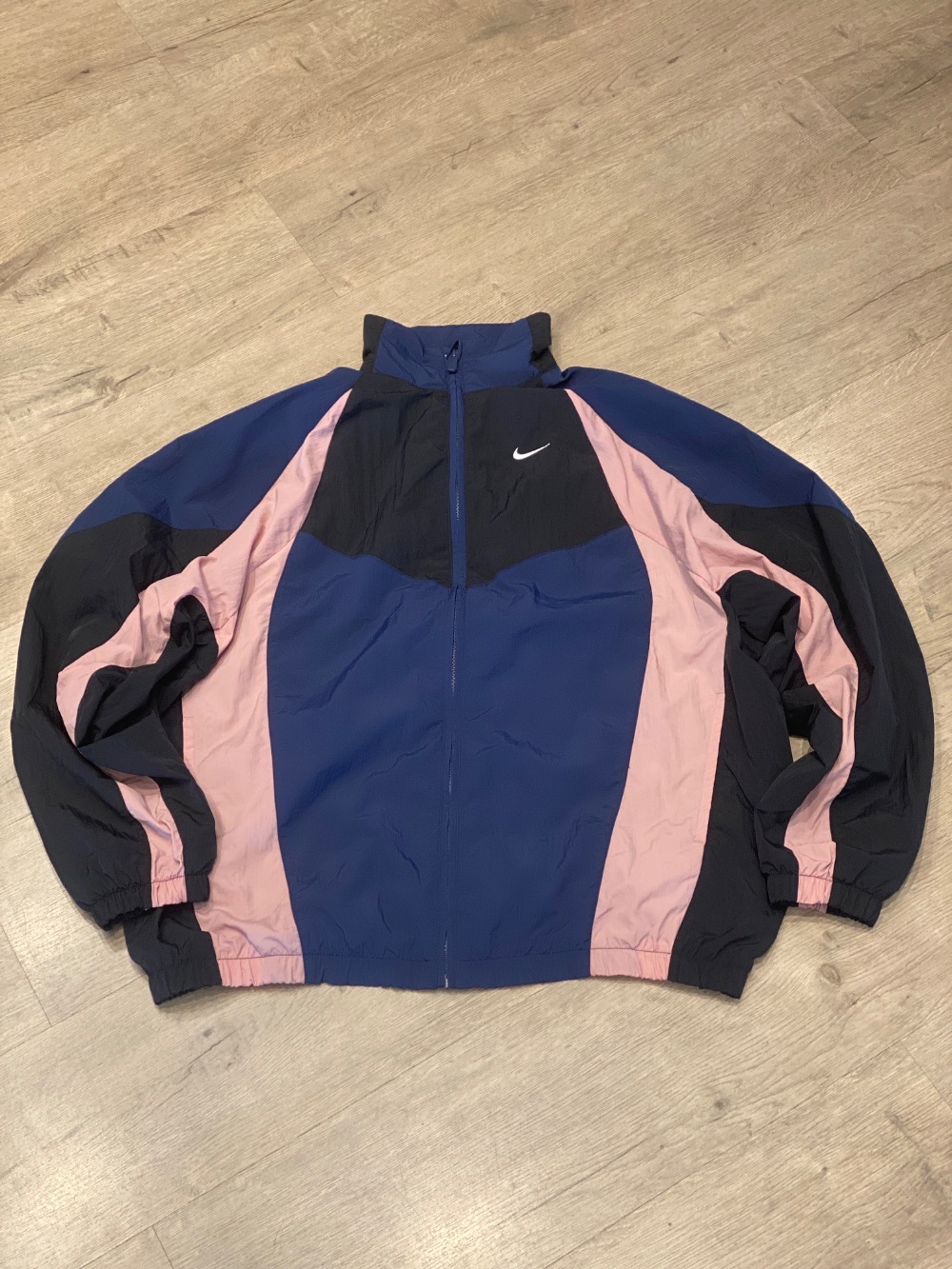 Jaqueta Nike Track Oversize Sportswear Midnight Navy Black Particle Pink — P / M, Novo