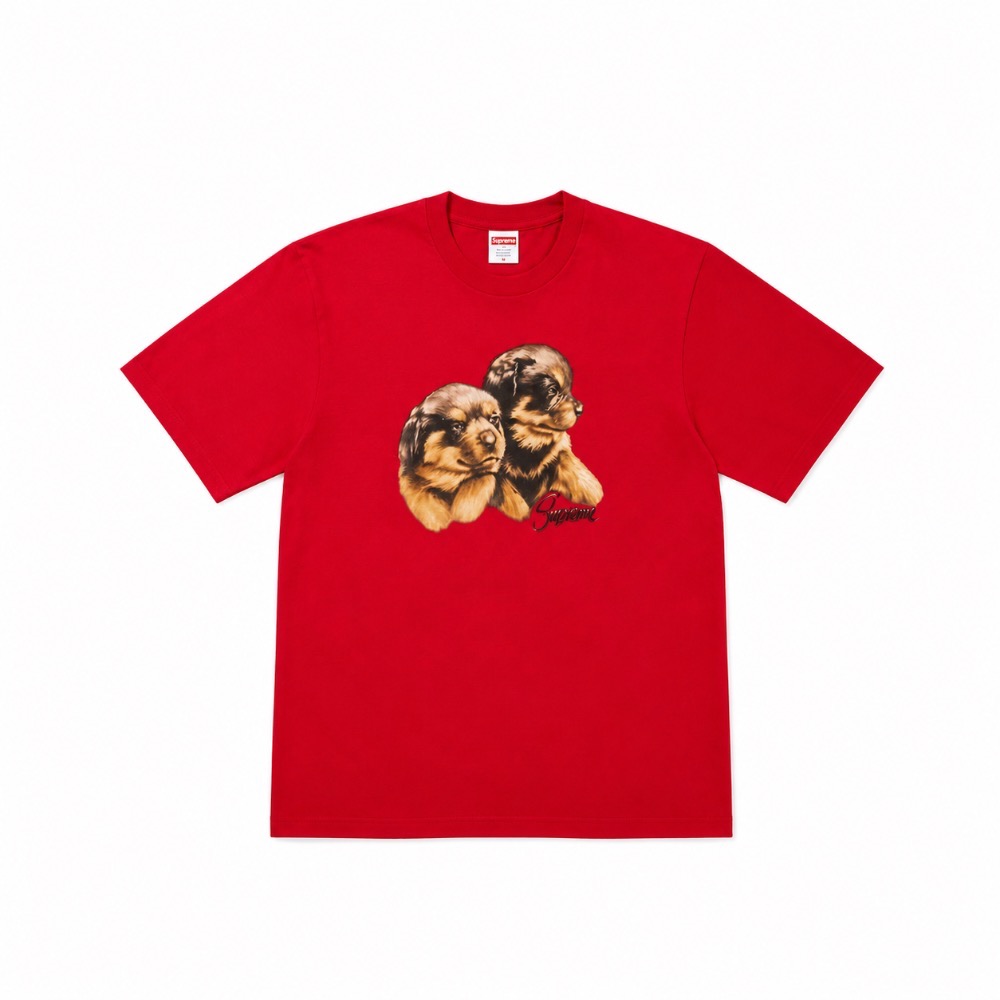 Camiseta Supreme Puppies Red FW26-W1 — M, Novo