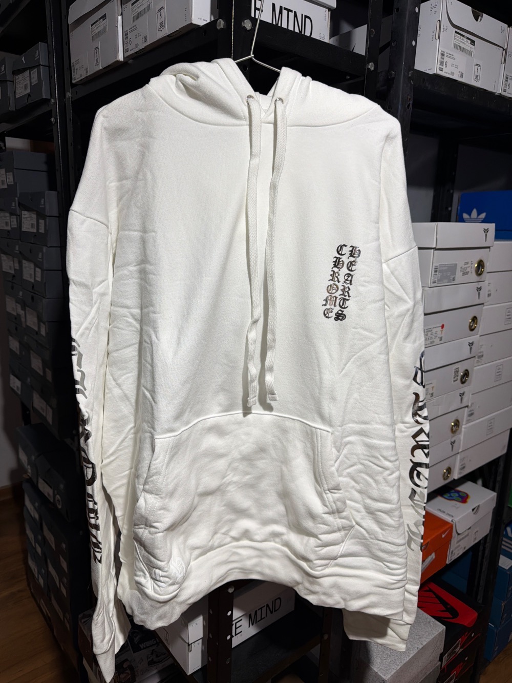 Moletom Chrome Hearts Foil Hoodie White — XG, Novo