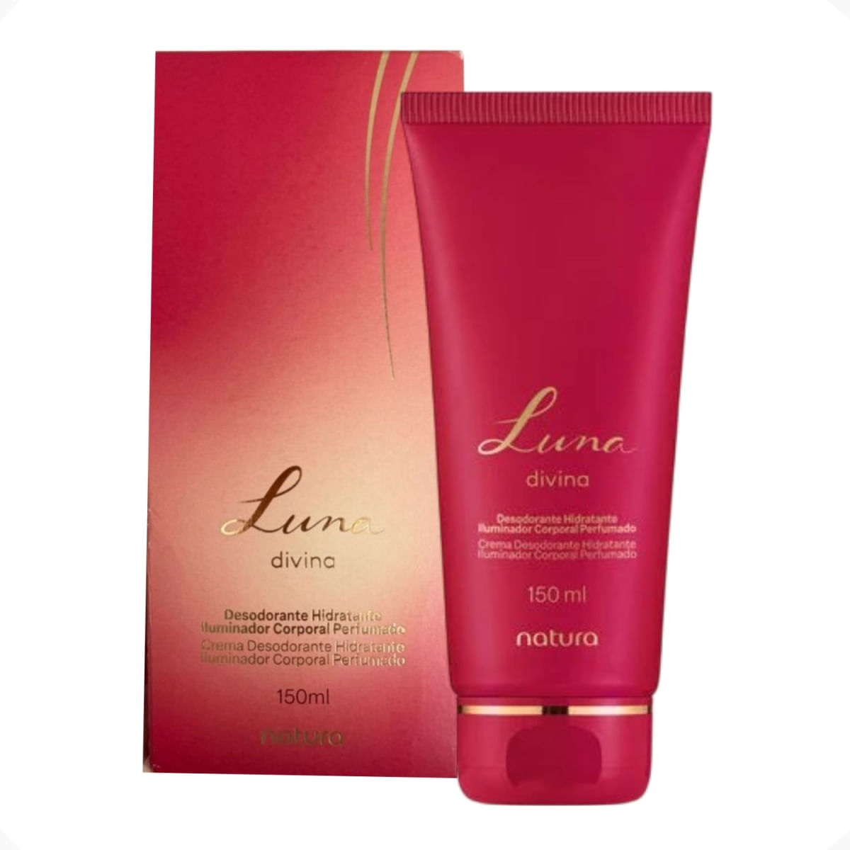 Desodorante Hidratante Iluminador Corporal Perfumado Luna Divina Natura 150ml REF 173003