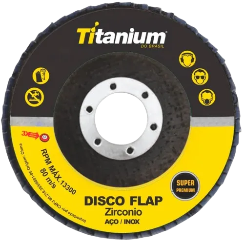 DISCO FLAP TI ZIRCONIO 4.1/2 GR.120 CURVO TITANIUM