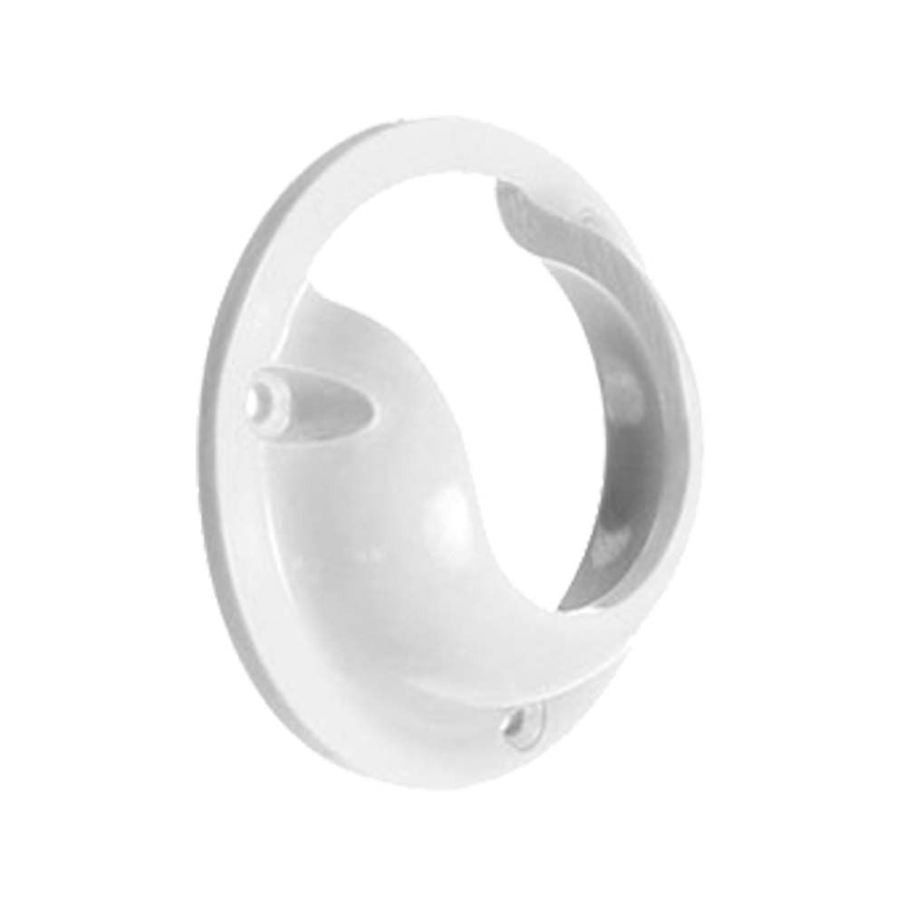 Suporte para cabideiro concha branco com 02 unidades Bemfixa