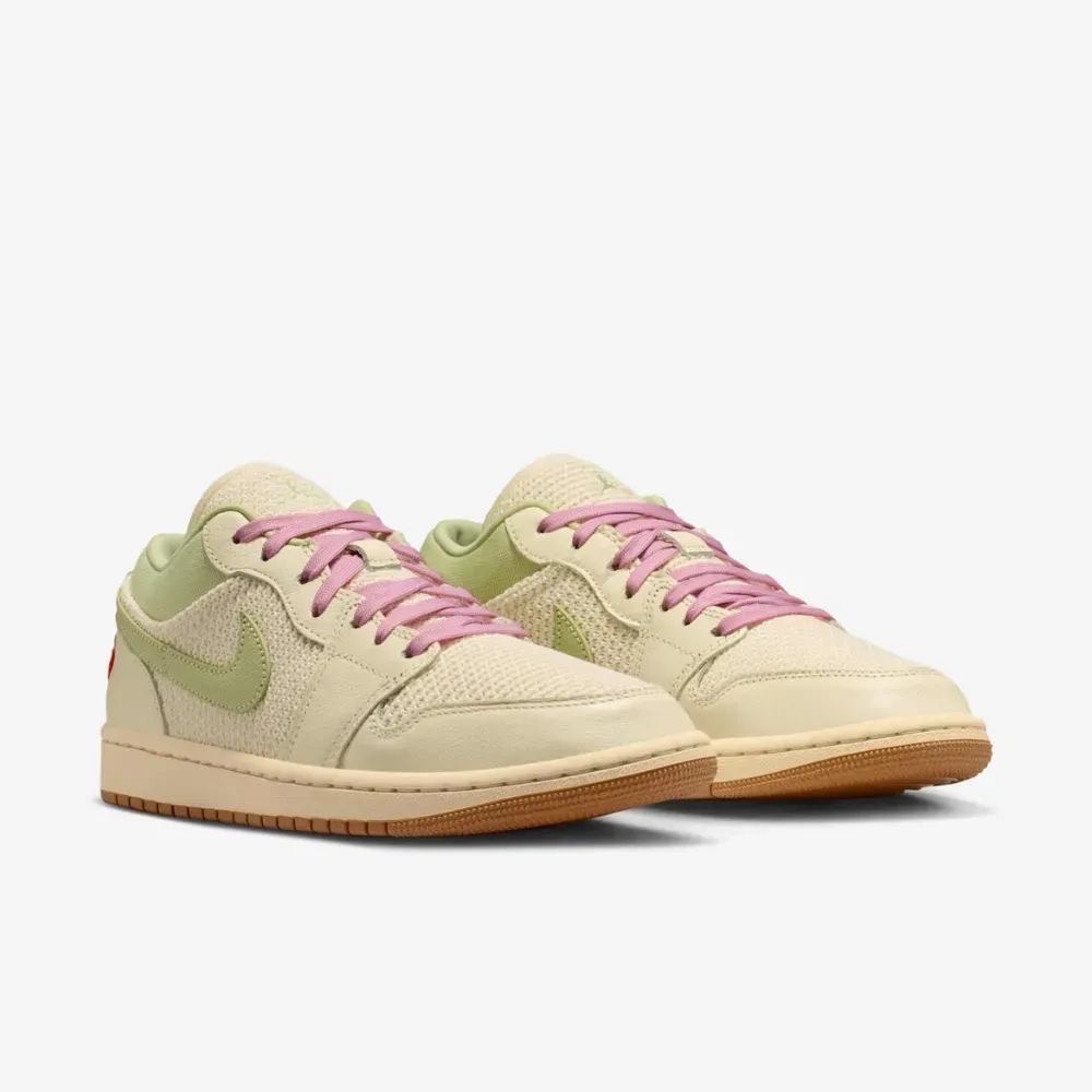 Air Jordan 1 Low SE Sail Olive Aura — 34, Novo