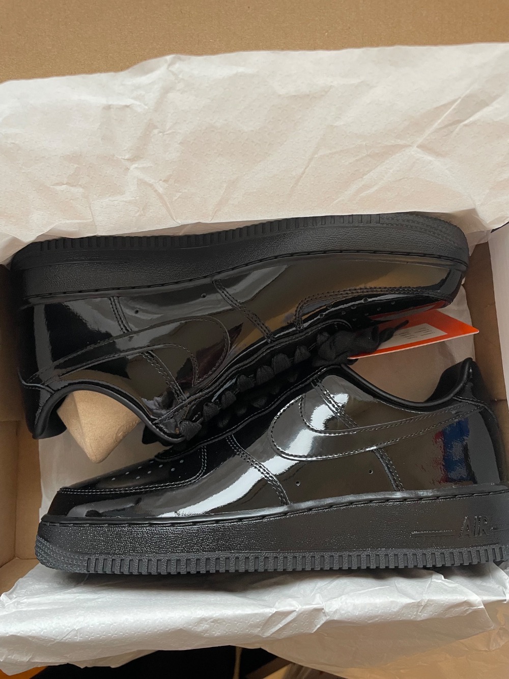 Nike Air Force 1 Low '07 Premium Black Patent — 38, Novo