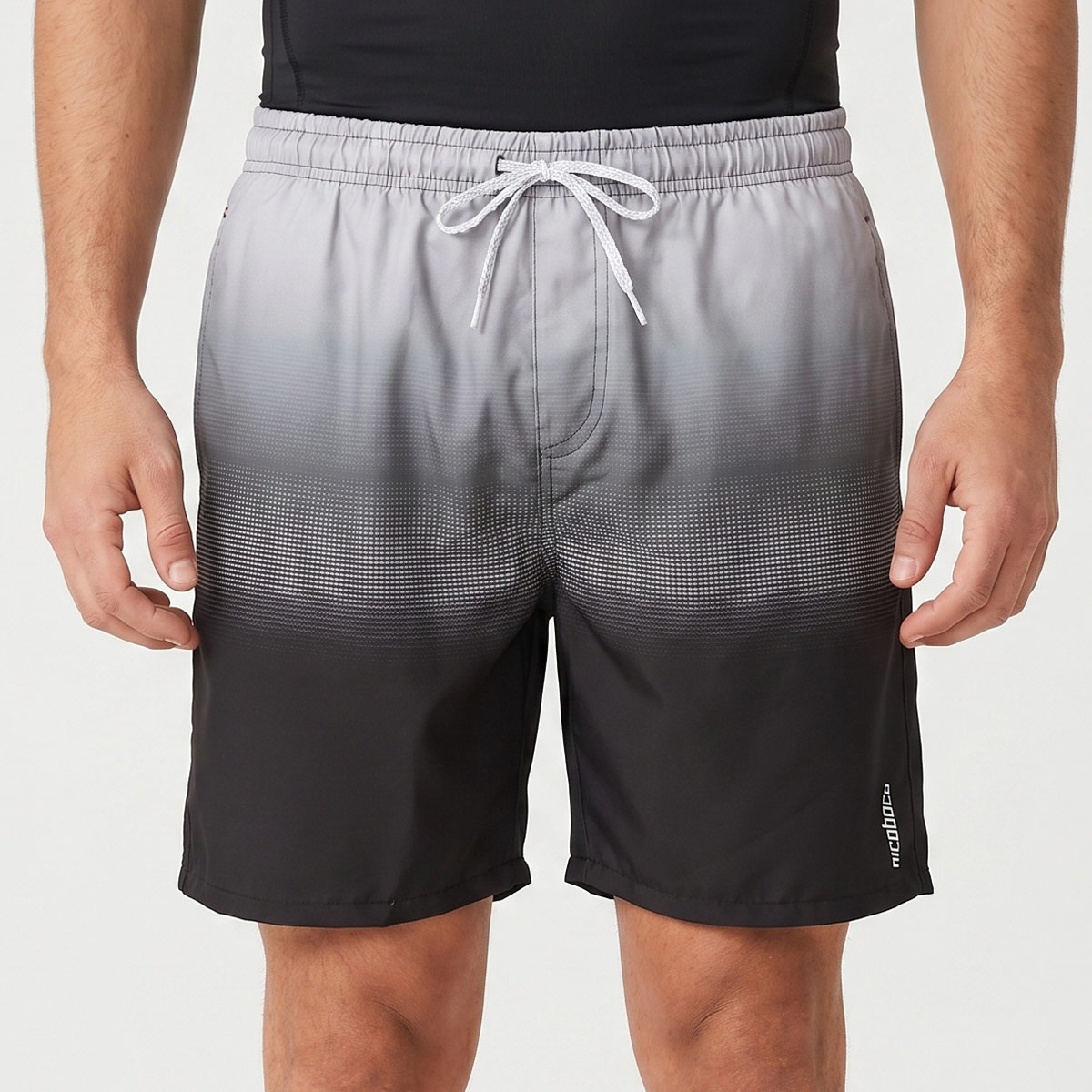 Shorts Nicoboco Volley Facctor Cinza e Preto