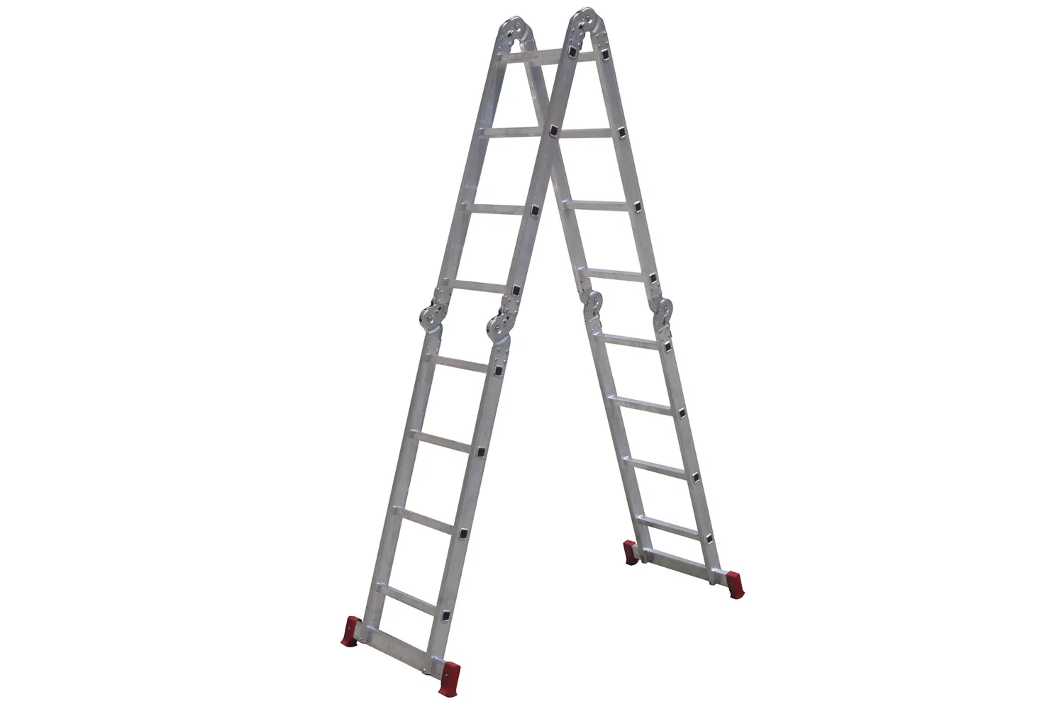 ESCADA ARTICULADA 13 EM 1 DE ALUMINIO 4X4 DEGRAUS BOTAFOGO