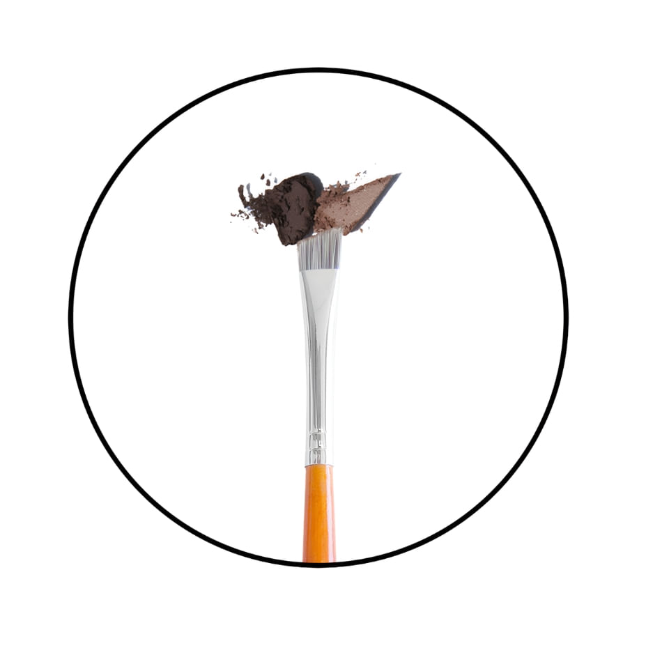 Pincel Curto para Sobrancelha Brown Line 9