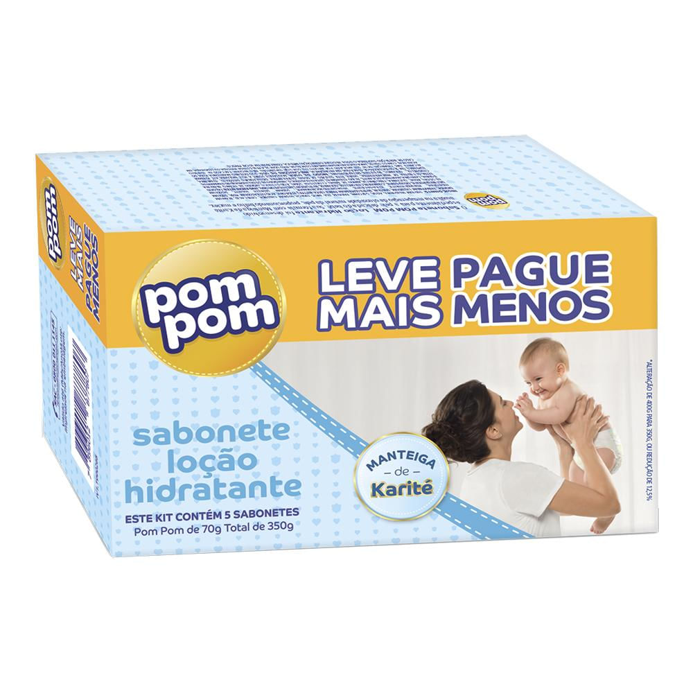 Pack Sabonete em Barra Pom Pom 5un de 70g