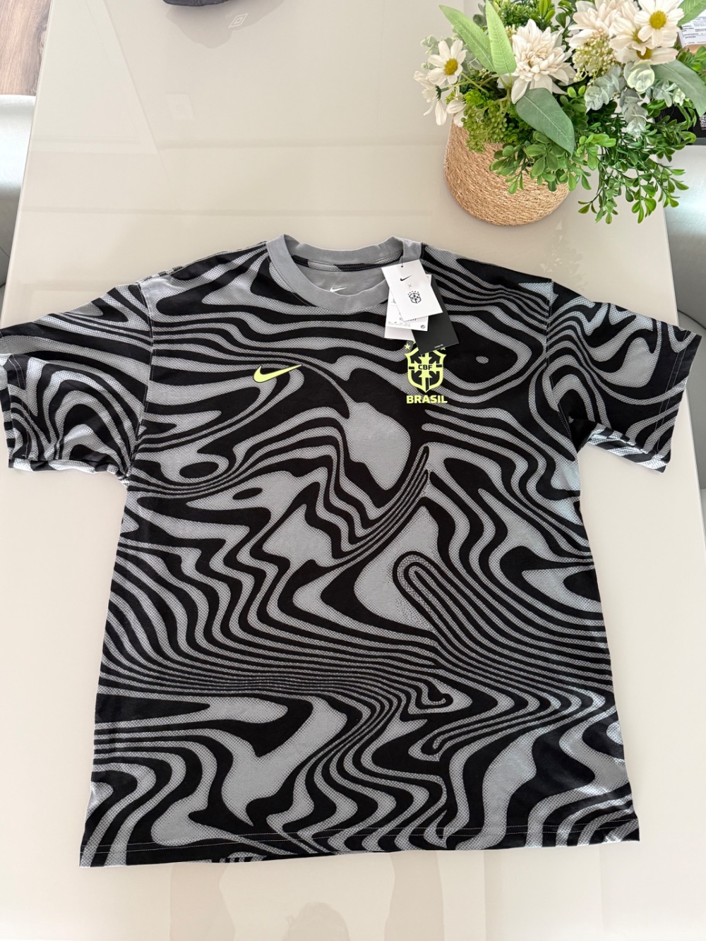 Camiseta Nike Brasil AOP Black — G, Novo