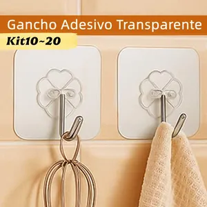 Gancho Adesivo Transparente Cozinha Banheiro