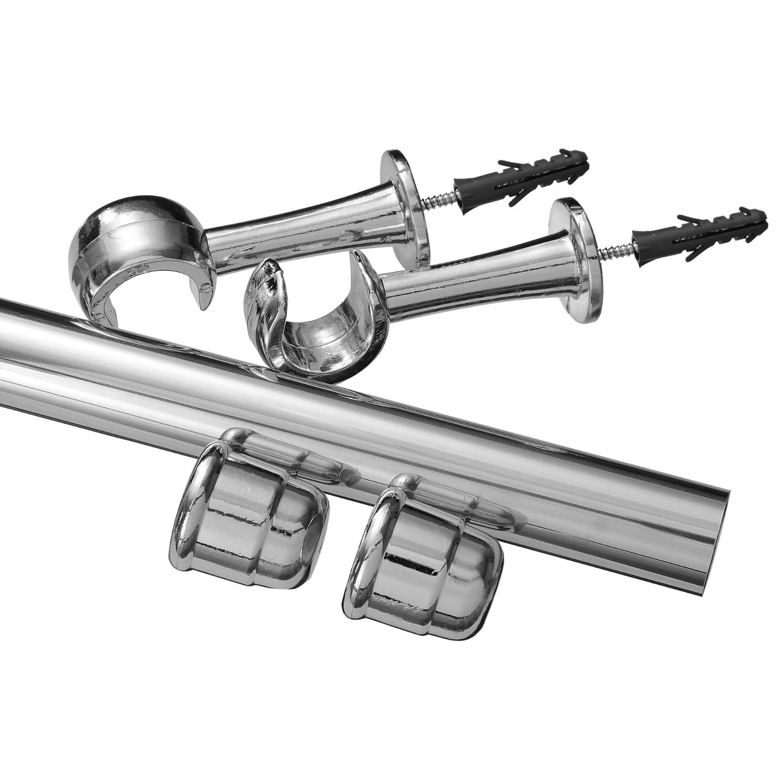 Kit Real Com Tubo De Ferro 28Mm, 2 Suportes E 2 Ponteiras. Couselo