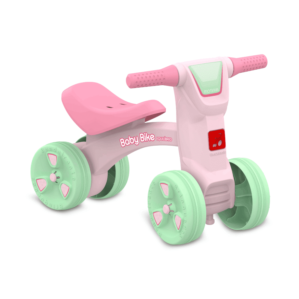 Baby Bike Equilíbrio Motinha Rosa - Bandeirante
