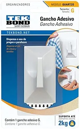 GANCHO QUARTZO DE PLAST BRANCO G TEKBOND