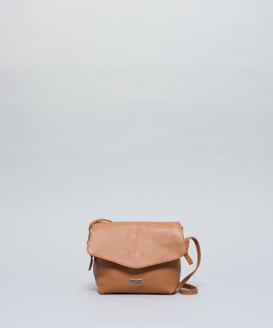 Bolsa p Couro Tampa Lena - Caramelo