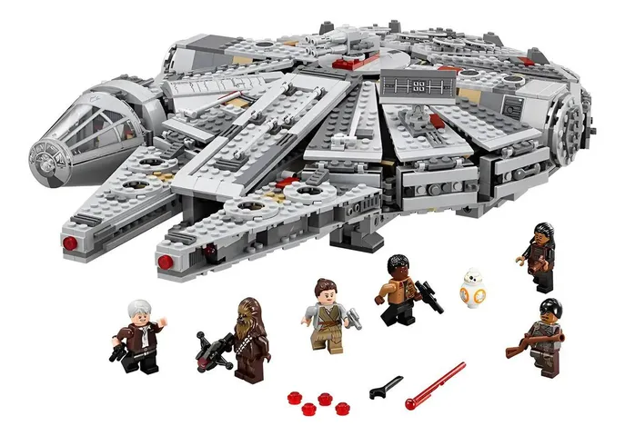 Bloco Montar Star Wars Nave Millenium Falcon 1381 Peças