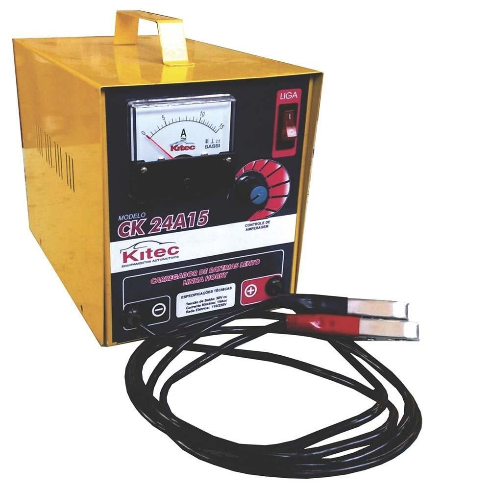Carregador de Baterias Lento 15A 24V Linha Hobby KITEC-CK24A15