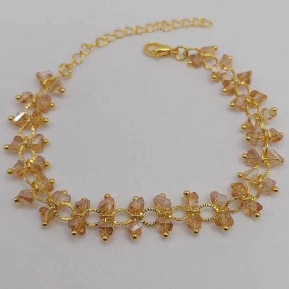 Pulseira Cascalho Folheado a Ouro