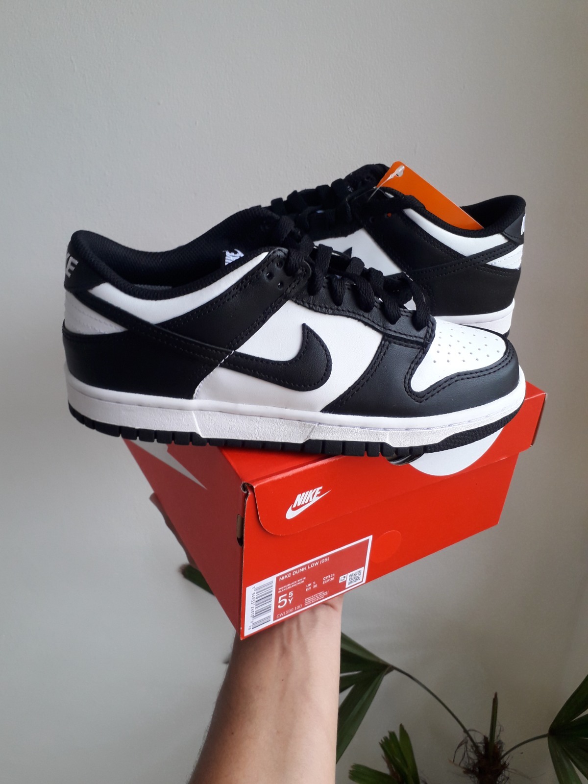 Nike Dunk Low GS Black White Panda — 36, Novo