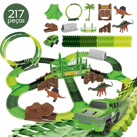 Pista Dinossauro Looping Carrinho Luz Som