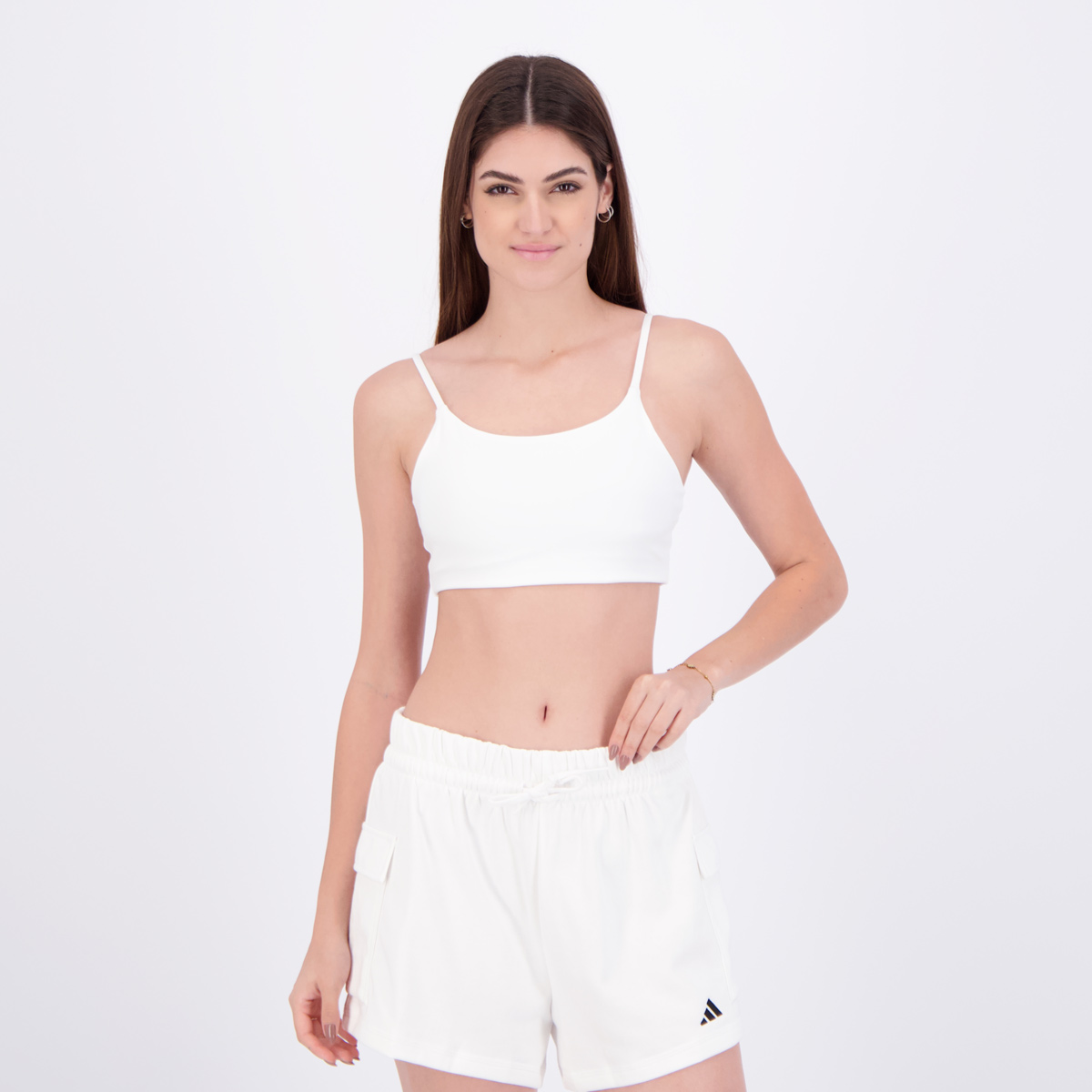 Top Adidas Train Essentials Suporte Leve Branco