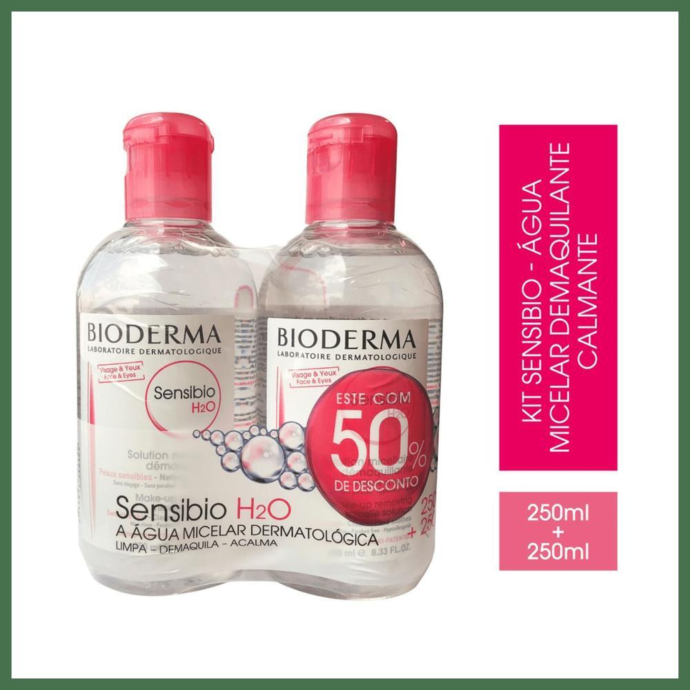 Foto 2 de Kit Bioderma Sensibio H2O 2x 250ml (2 Produtos)
