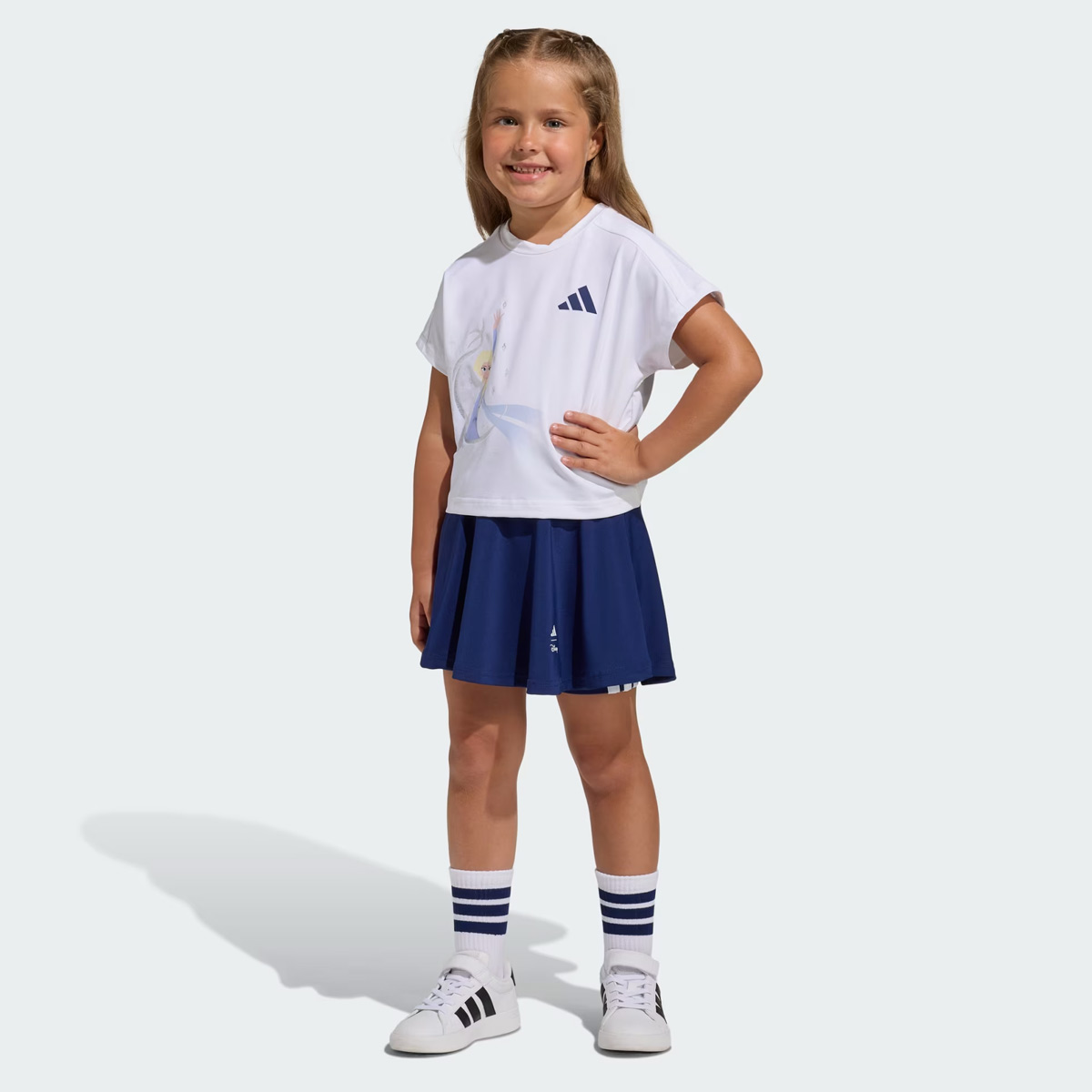 Conjunto Adidas Disney Frozen Infantil Azul e Branco