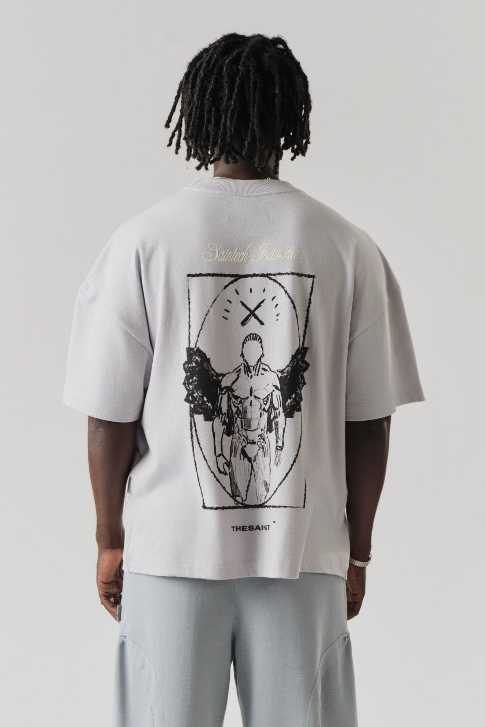 Camiseta THE SAINT Angel Robot Boxy Gray — M, Novo