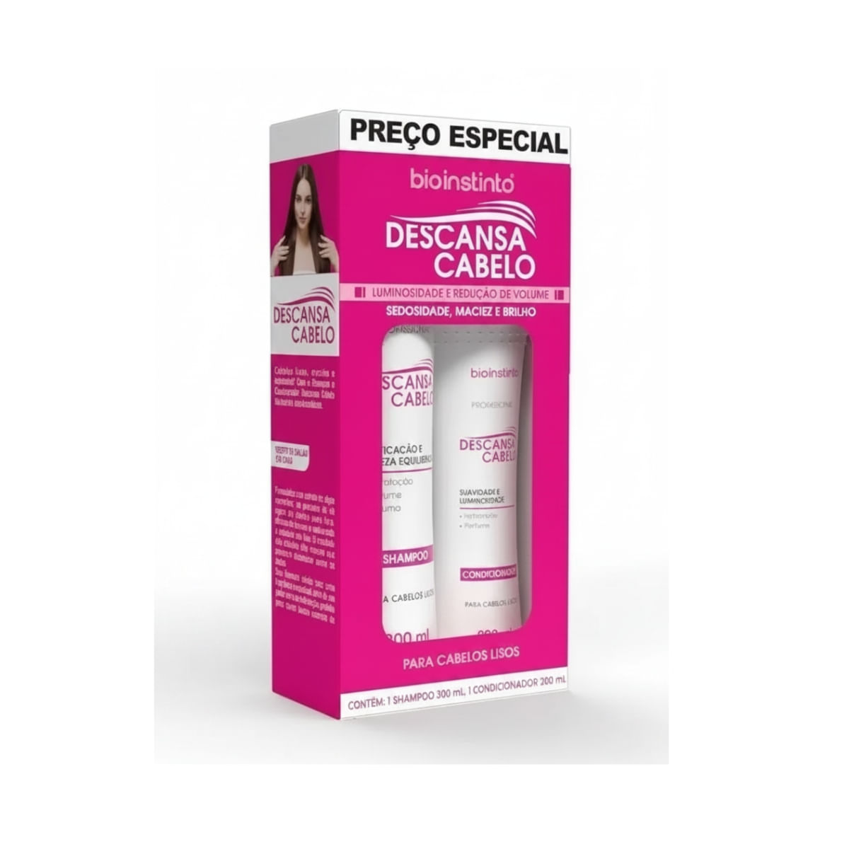 KIT CAPILAR DESCANSA CABELO SHAMPOO E CONDICIONADOR - BIO INSTINTO