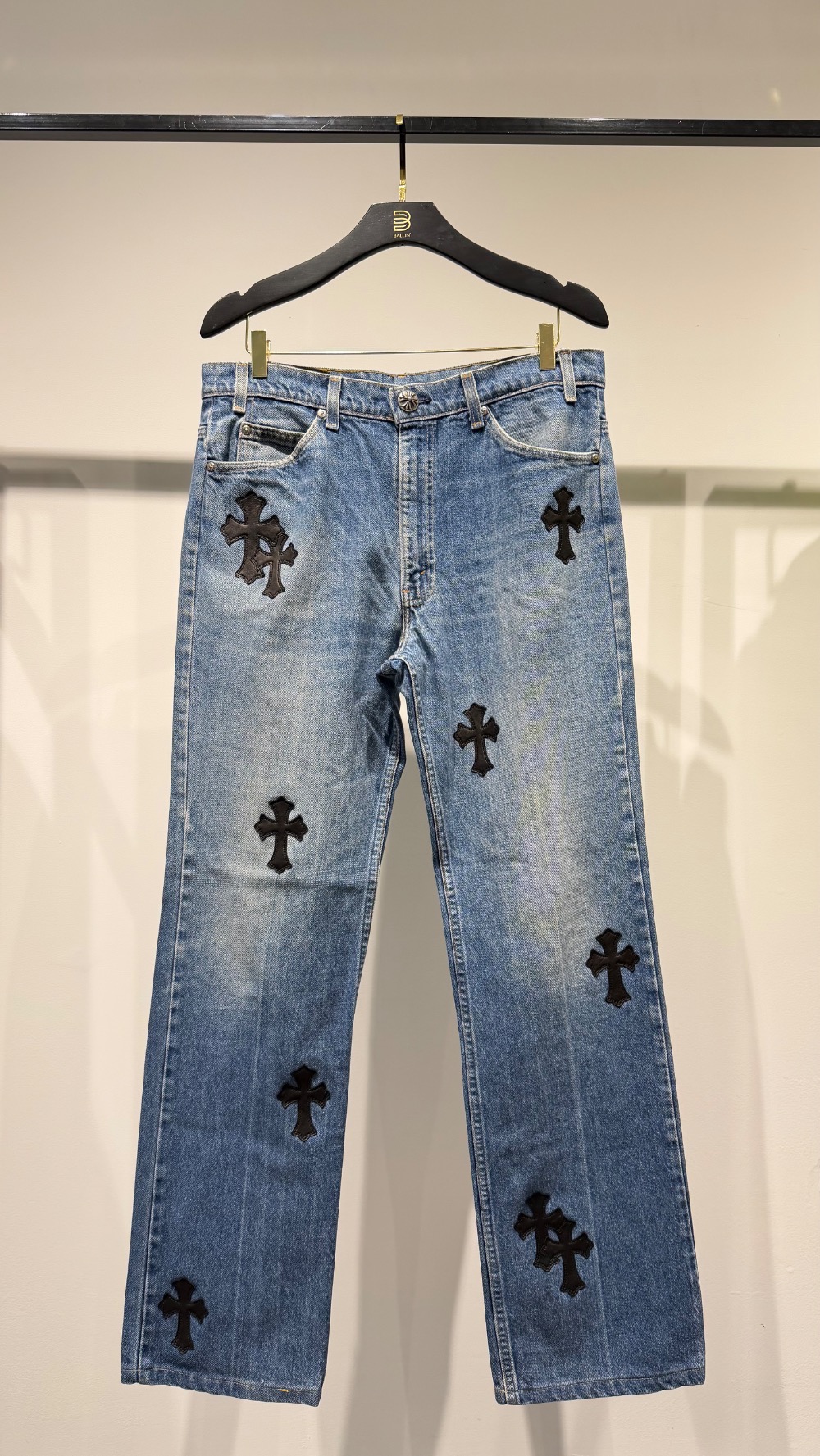 Levi's x Chrome Hearts Calça 517 Cross Patch Jeans — 44, Novo