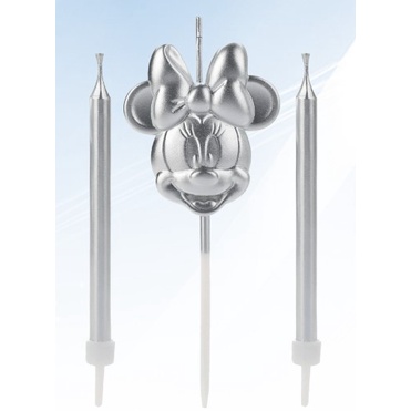 Vela Minnie Rosto Prata Disney - Rizzo