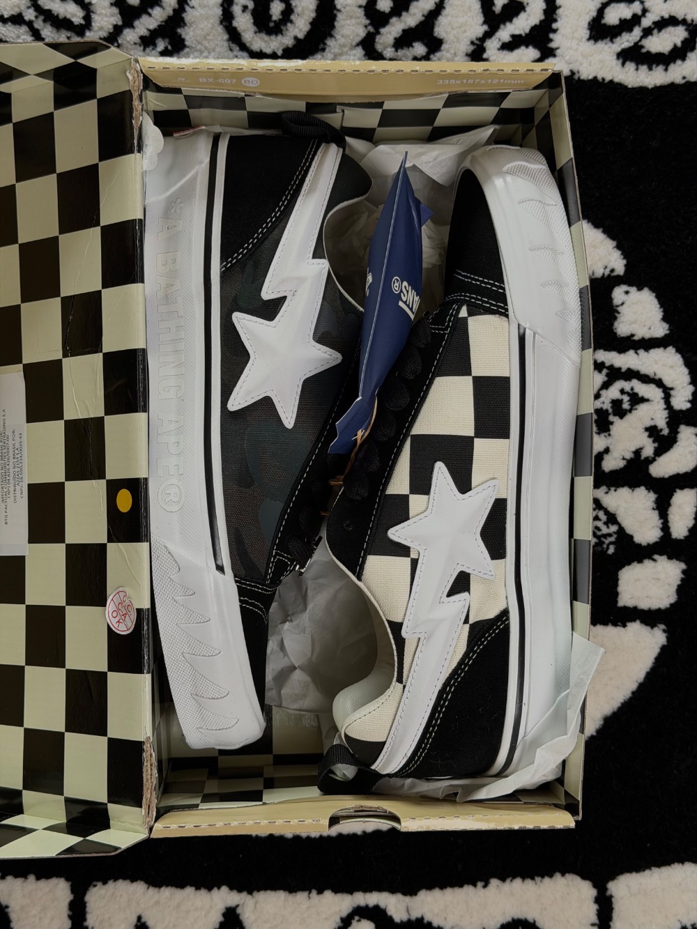 BAPE x Vans Premium Knu Skool Camo Black — 45, Novo