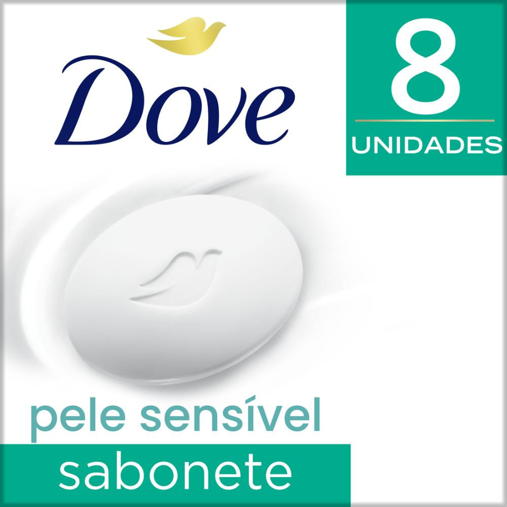 Sabonete em Barra Dove Pele Sensível 90 g 8 unidades