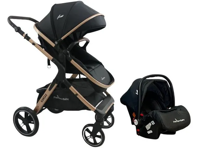 Carrinho Bebê Kansas Premium Gold Black