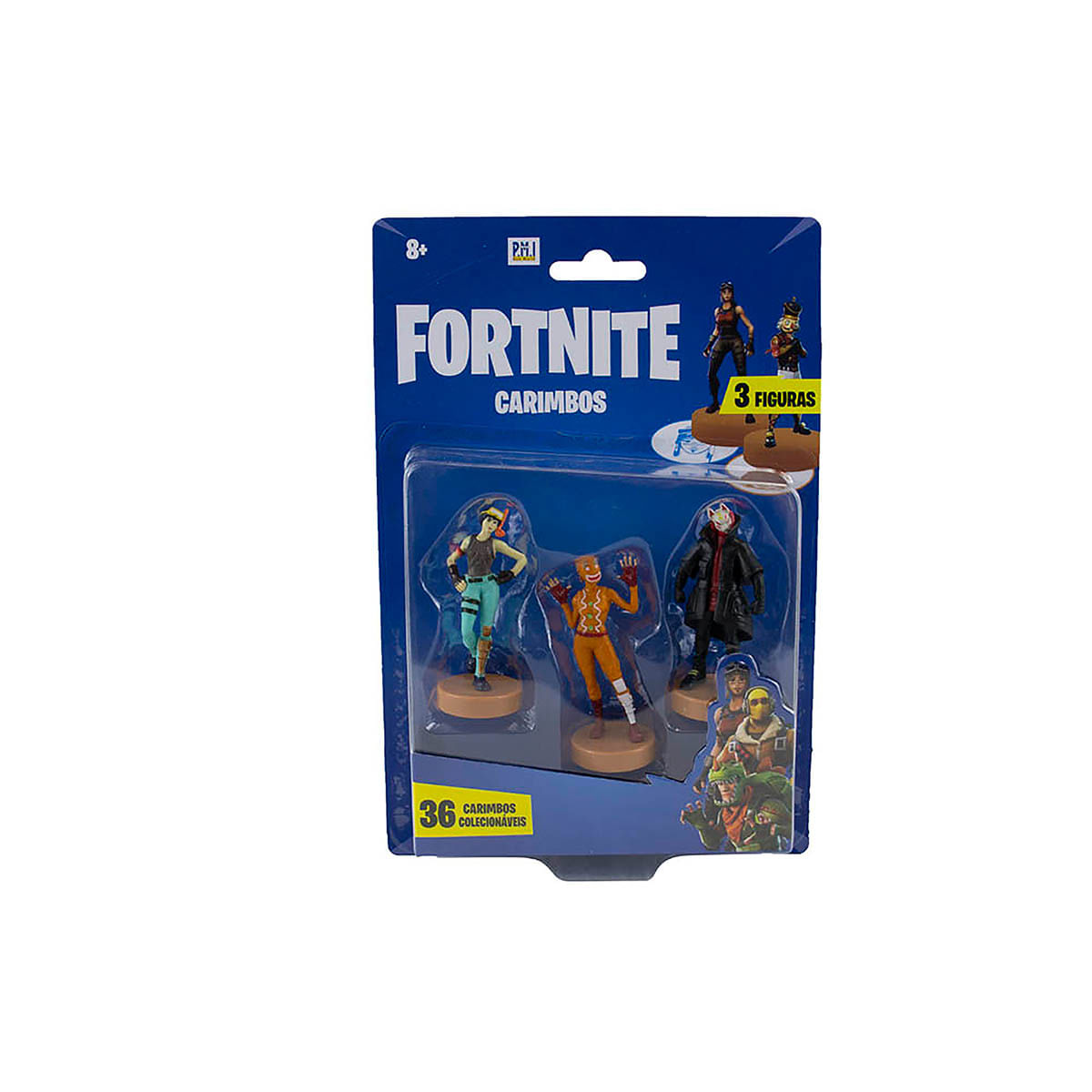 Fortnite - 3 Bonecos Carimbos Snorkel, Ginger G E Kitsume S