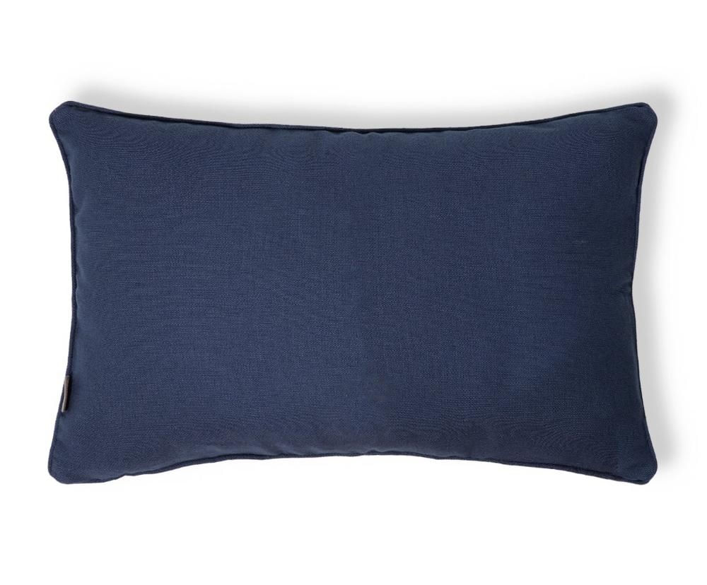 Capa de Almofada Retangular com Cordonê Azul Marinho Azul