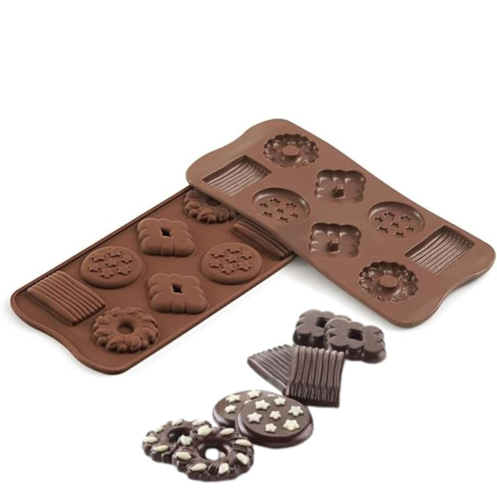 Forma em Silicone Mini Bombom Chocolate Biscoito Silikomart